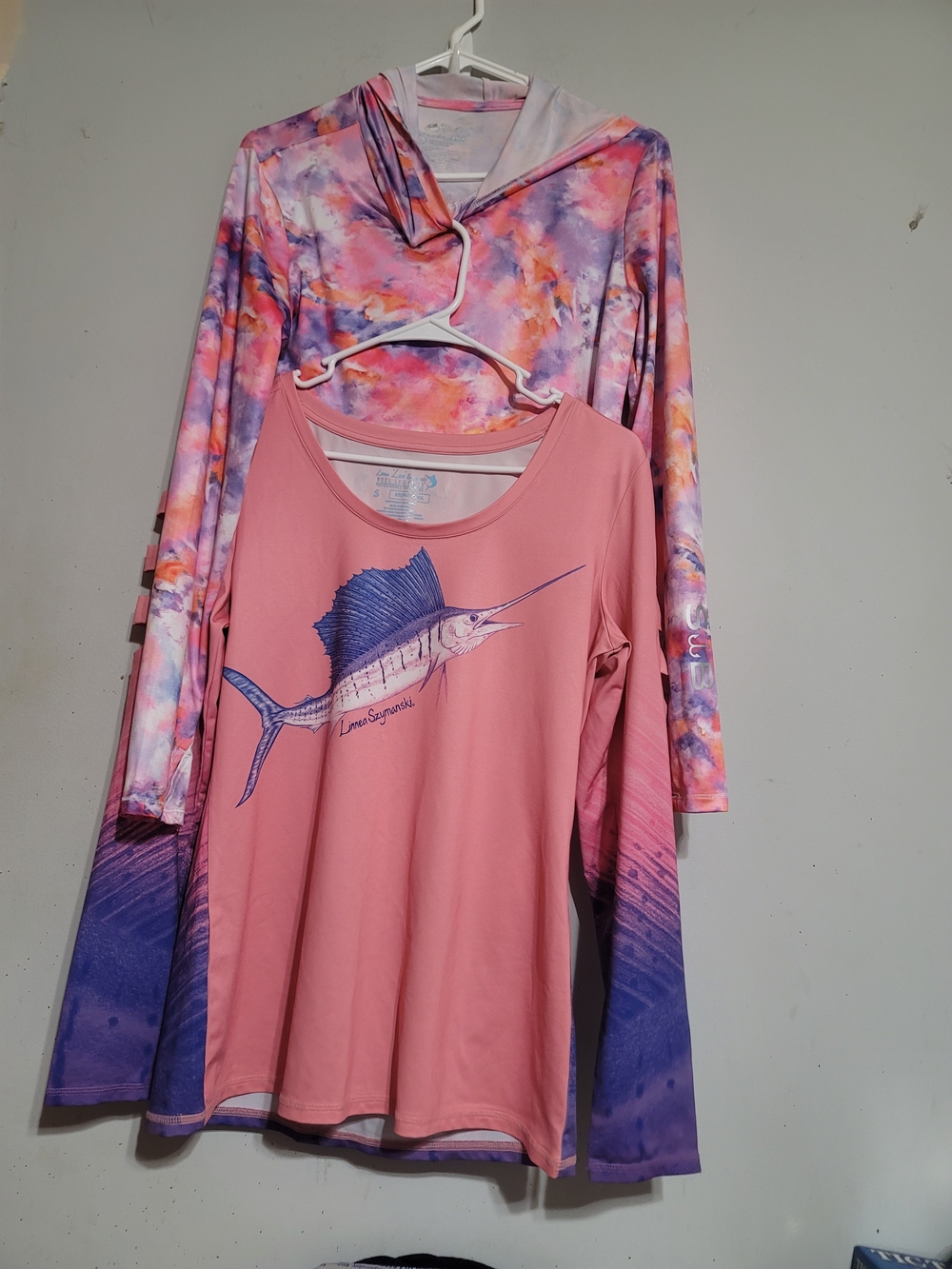 Womens Fishing Shirt Lot 2 Silver Bait Lea Szymanski Reel Legends Performance